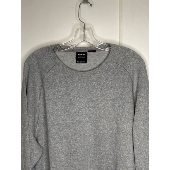 PrAna Cardiff Soft Fleece Crewneck Sweatshirt XLarge Heather Grey MSRP $110 - Picture 3 of 6